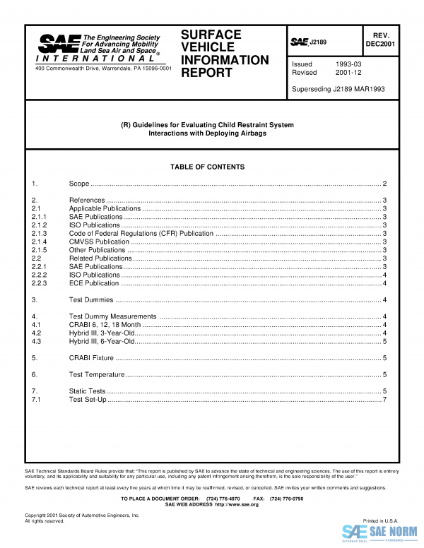 SAE J 2189 Series PDF