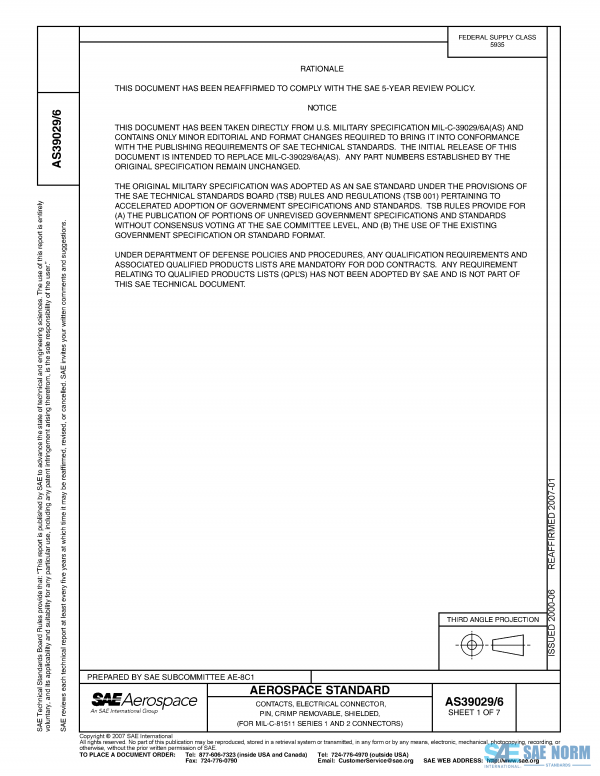 SAE AS 39029/6 Series PDF