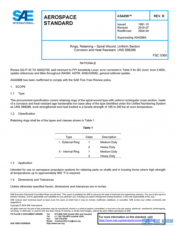 SAE AS 4299 Series PDF