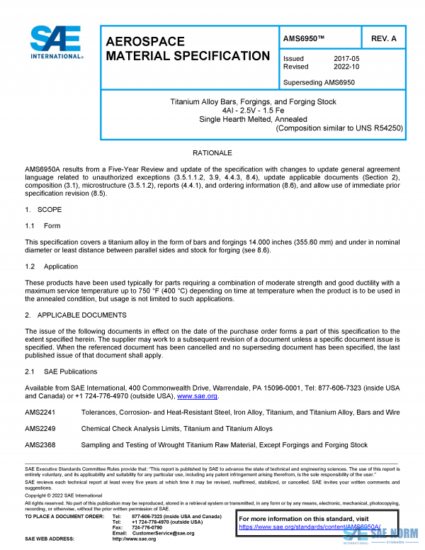 SAE AMS 6950 Series PDF