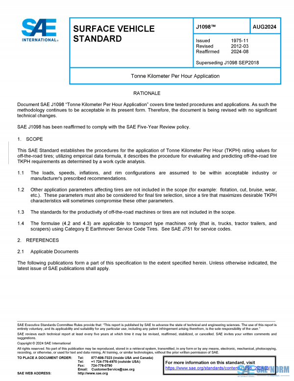 SAE J 1098 Series PDF