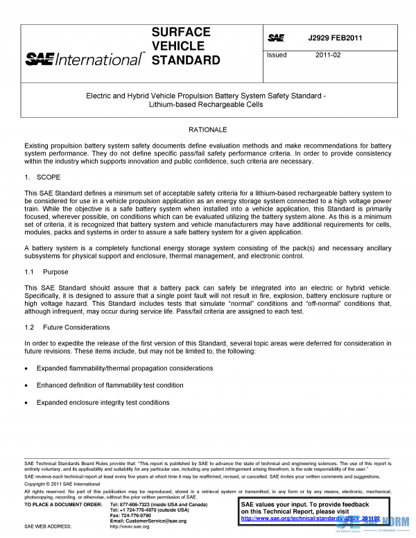 SAE J 2929 Series PDF
