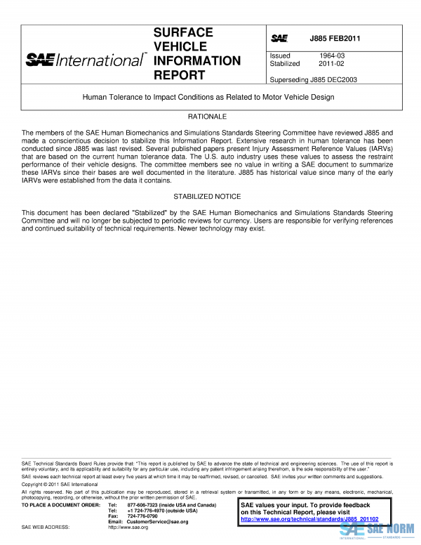 SAE J 885 Series PDF