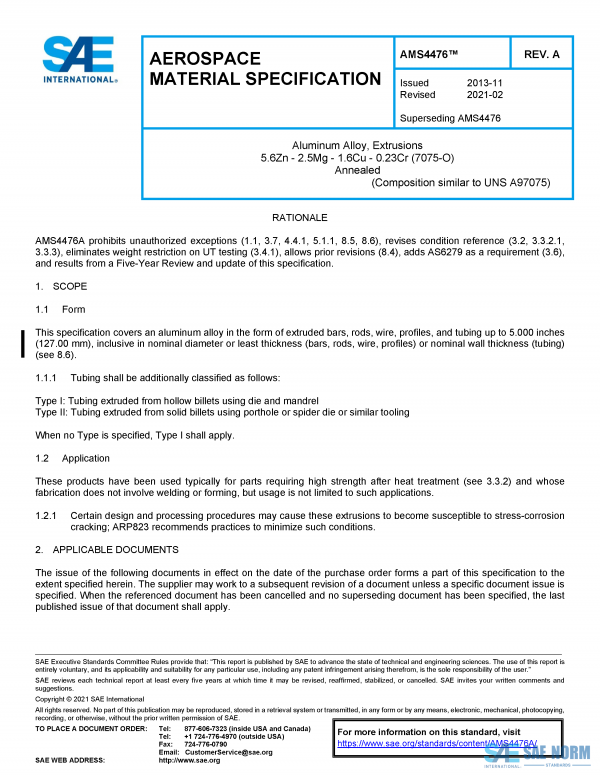 SAE AMS 4476 Series PDF
