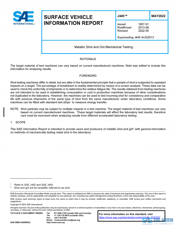 SAE J 445 Series PDF