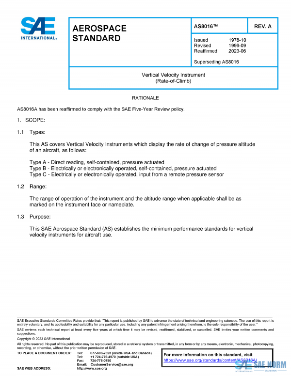 SAE AS 8016 Series PDF