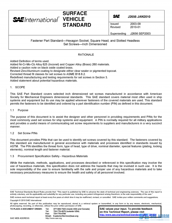 SAE J 2656 Series PDF