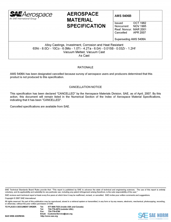 SAE AMS 5406 Series PDF