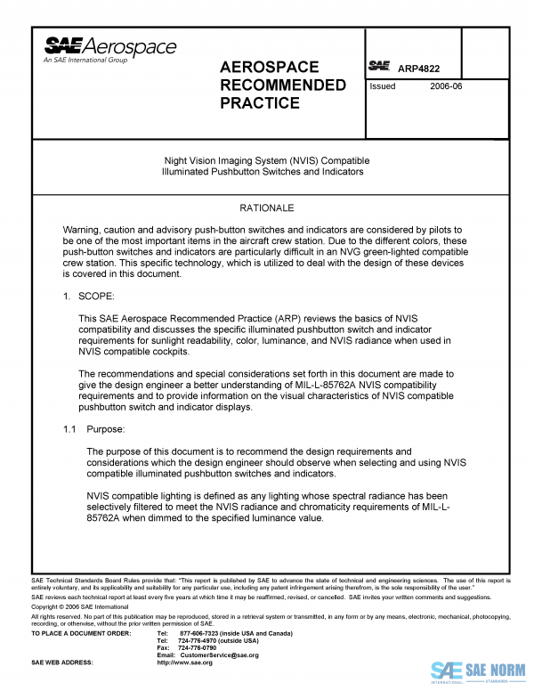 SAE ARP 4822 Series PDF
