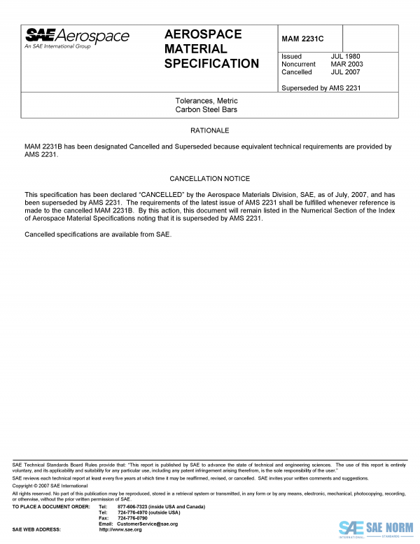 SAE MAM 2231 Series PDF