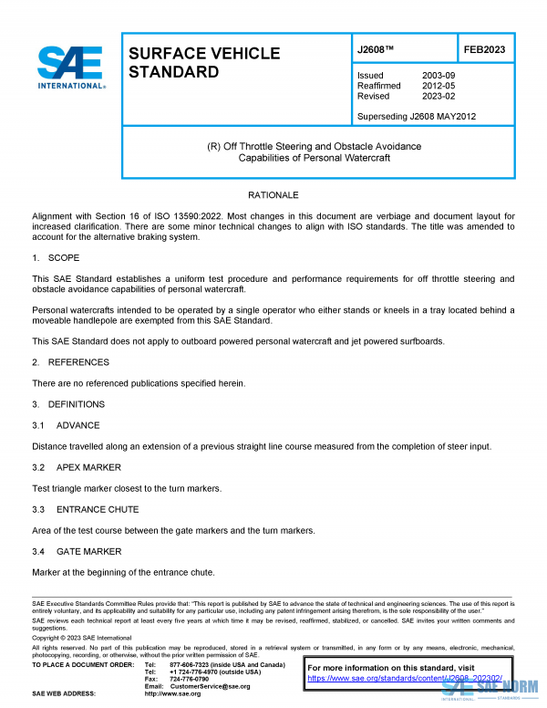 SAE J 2608 Series PDF