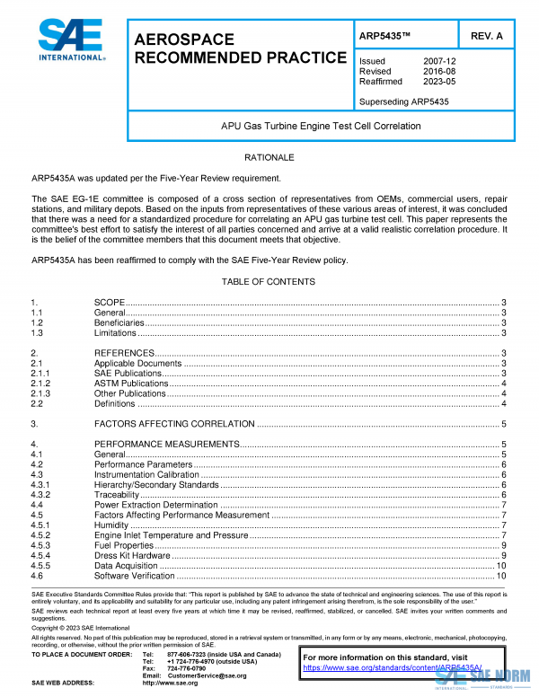 SAE ARP 5435 Series PDF