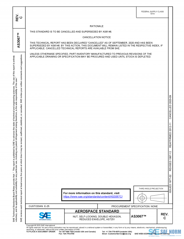 SAE AS 3067 Series PDF