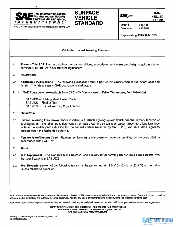 SAE J 945 Series PDF