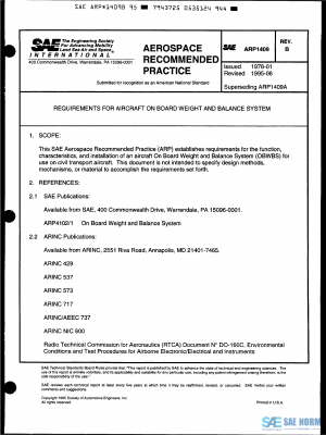 SAE ARP 1409 Series PDF