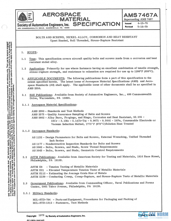SAE AMS 7467 Series PDF