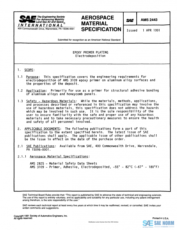 SAE AMS 2443 Series PDF