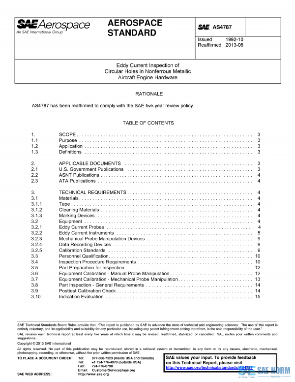 SAE AS 4787 Series PDF