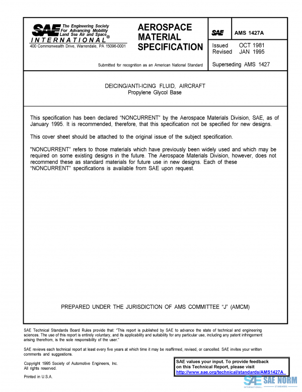 SAE AMS 1427 Series PDF