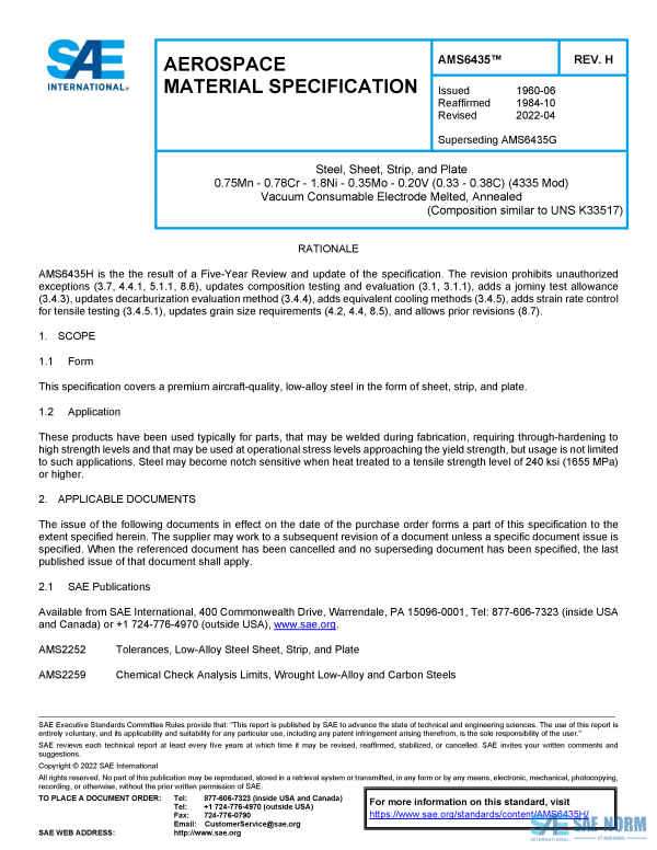 SAE AMS 6435 Series PDF
