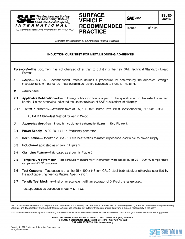 SAE J 1851 Series PDF
