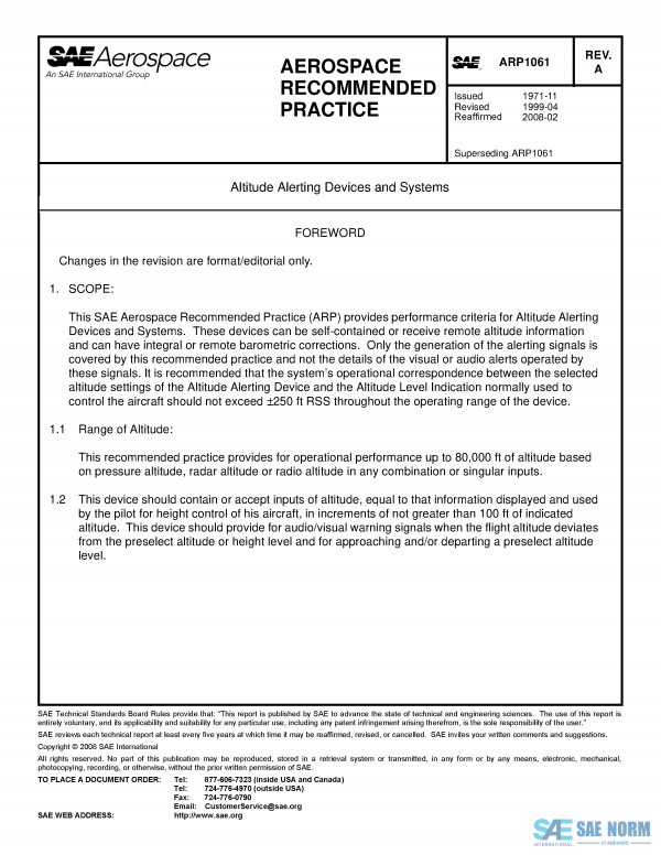 SAE ARP 1061 Series PDF