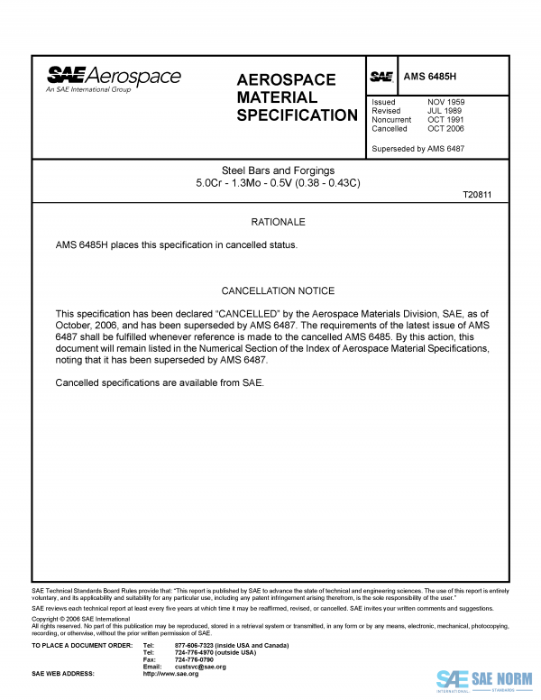 SAE AMS 6485 Series PDF