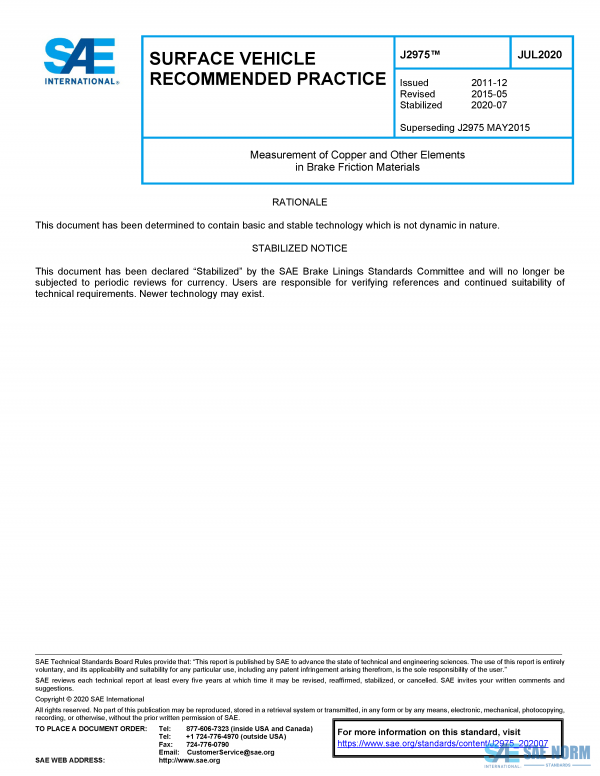 SAE J 2975 Series PDF