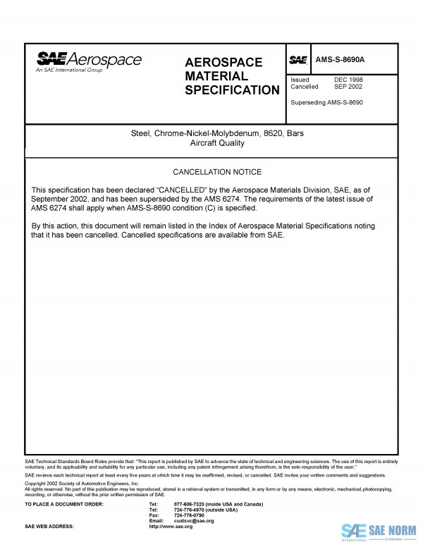SAE AMSS 8690 Series PDF
