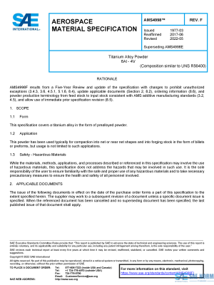 SAE AMS 4998 Series PDF