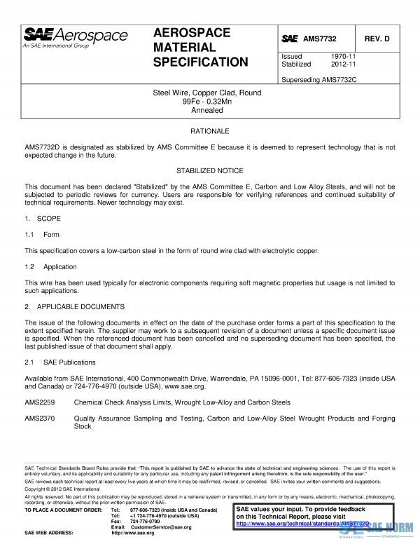 SAE AMS 7732 Series PDF